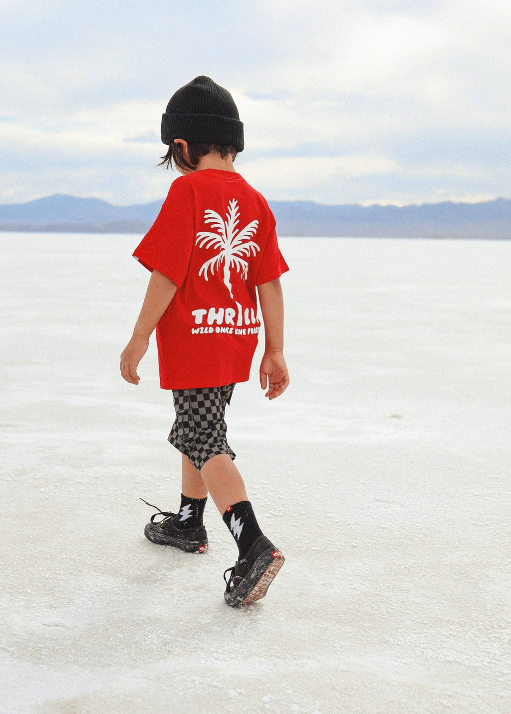 Little Trouble Grey Checker Cargo Shorts
