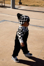 Kickin It Up Checker Flame Beanie