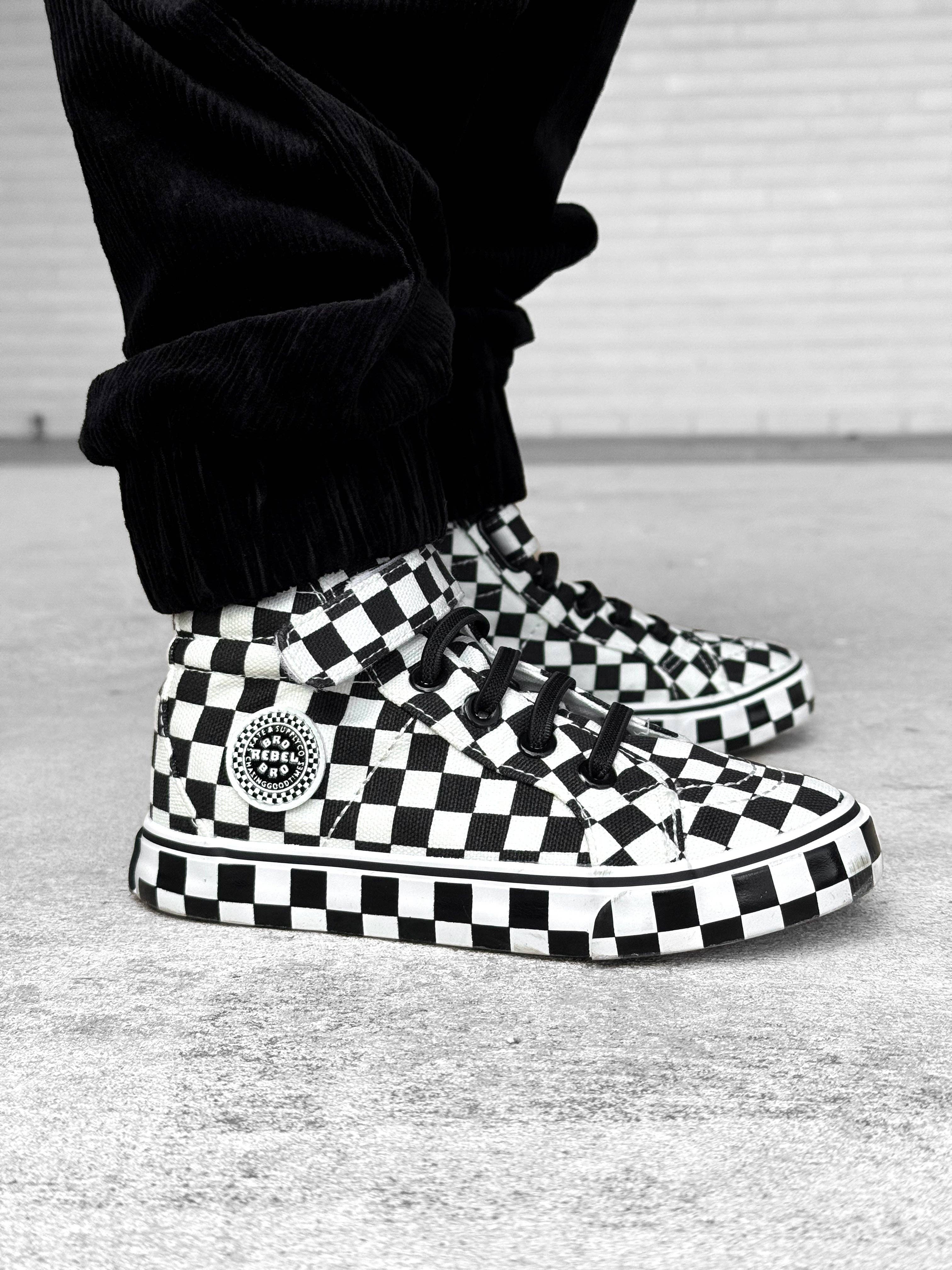 Rebel Bro SK8TR Hi-Top in Venice (Checkered)