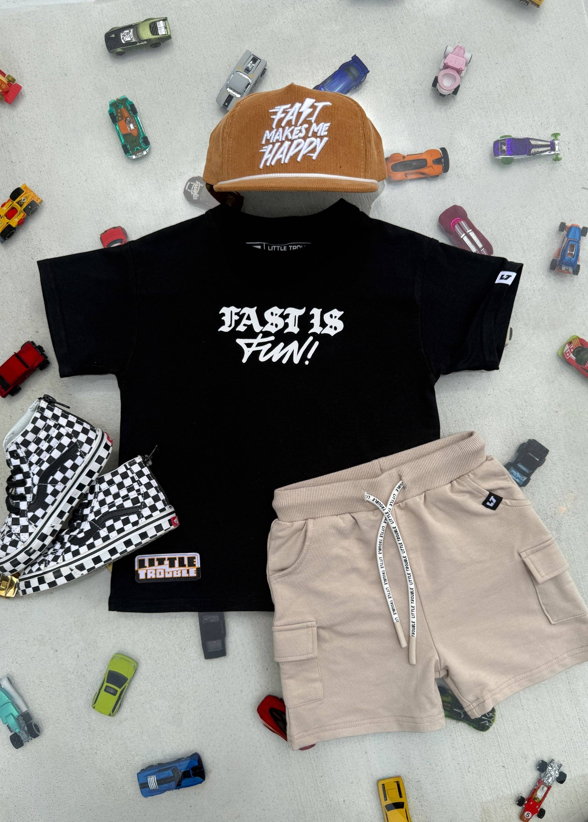 Little Trouble Everyday Beige Cargo Shorts