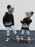 Kickin It Up Checker Flame Beanie