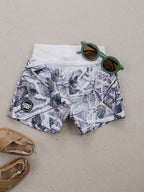 Lucky Panda Kids Swim Trunks  | Camo