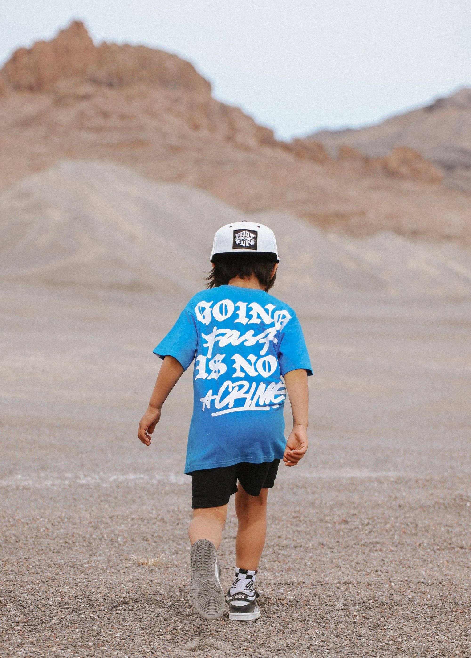 Little Trouble Going Fast Blue T-Shirt
