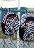 Little Trouble Daisy Checker Black Backpack