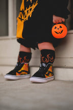 Kickin It Up Orange Flame Socks
