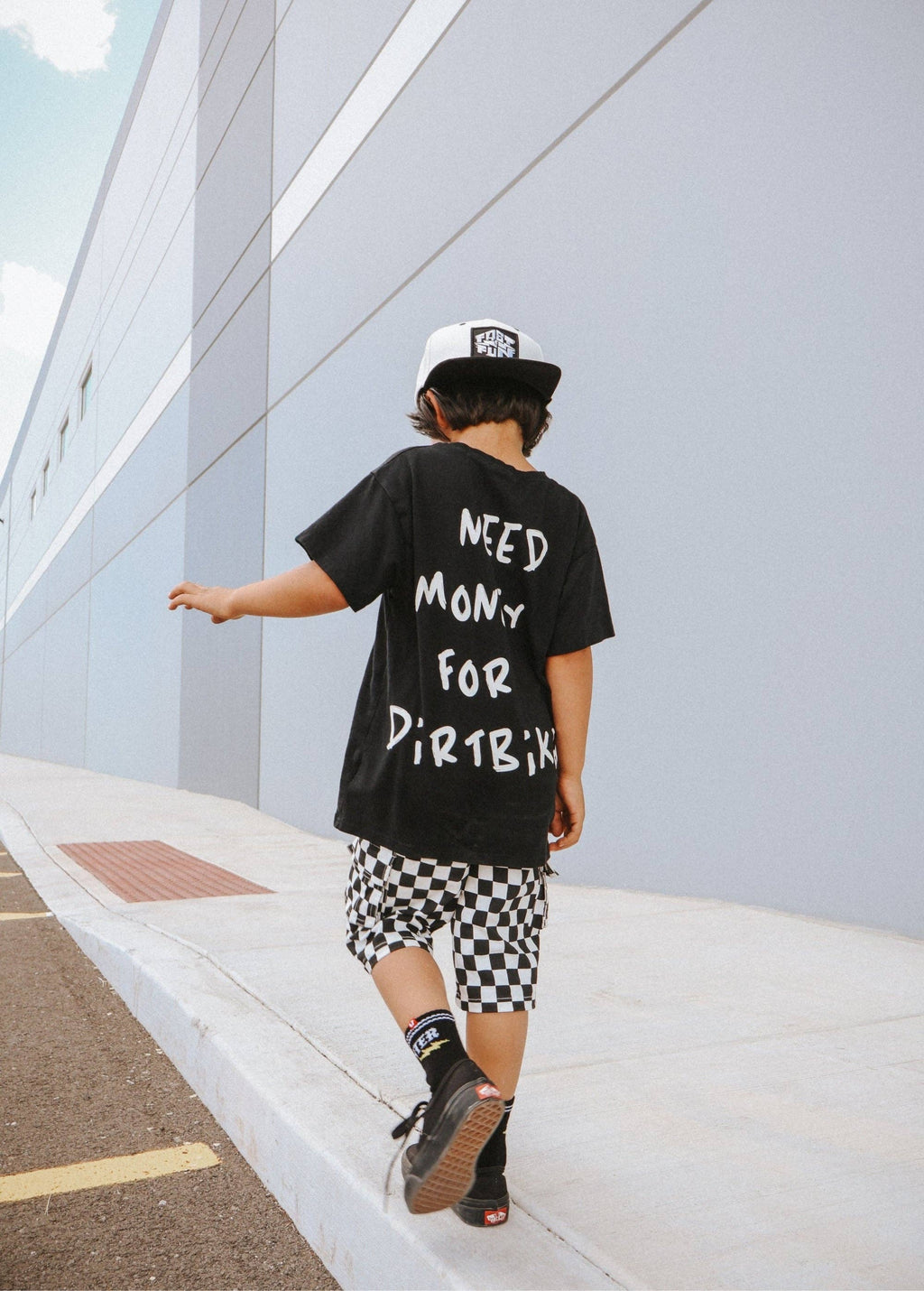 Little Trouble Classic Checkered Cargo Shorts