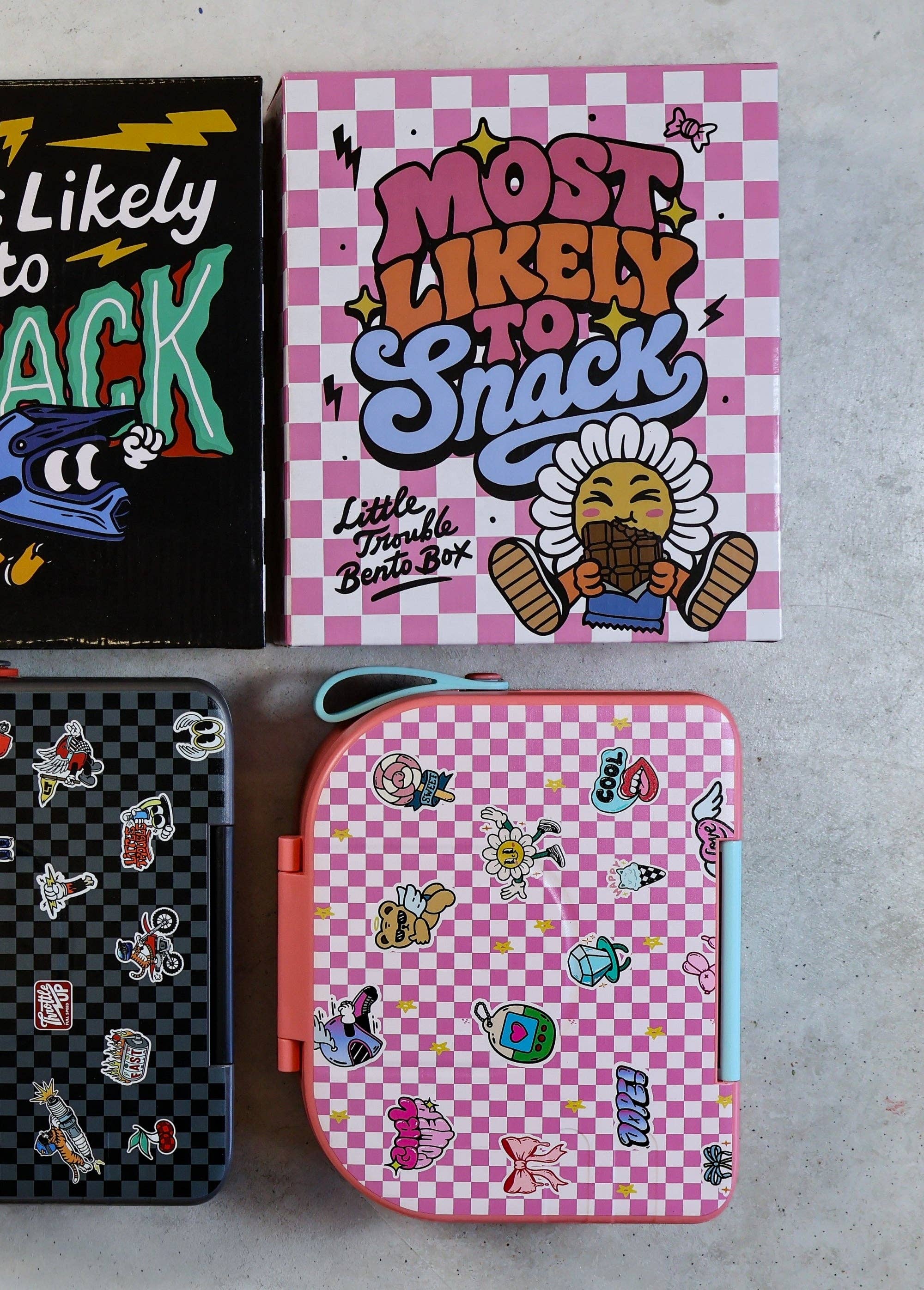 Little Trouble Kid's Checkered Bento Lunch Box