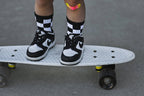 Kickin It Up Black + White Checker Socks