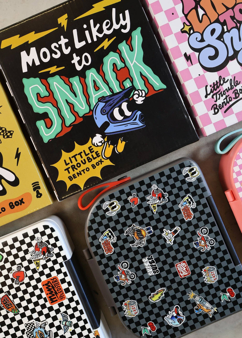 Little Trouble Kid's Checkered Bento Lunch Box