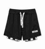 Rad Rascals Black Mesh Speed Shorts Checkered Liner