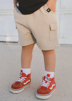 Little Trouble Everyday Beige Cargo Shorts
