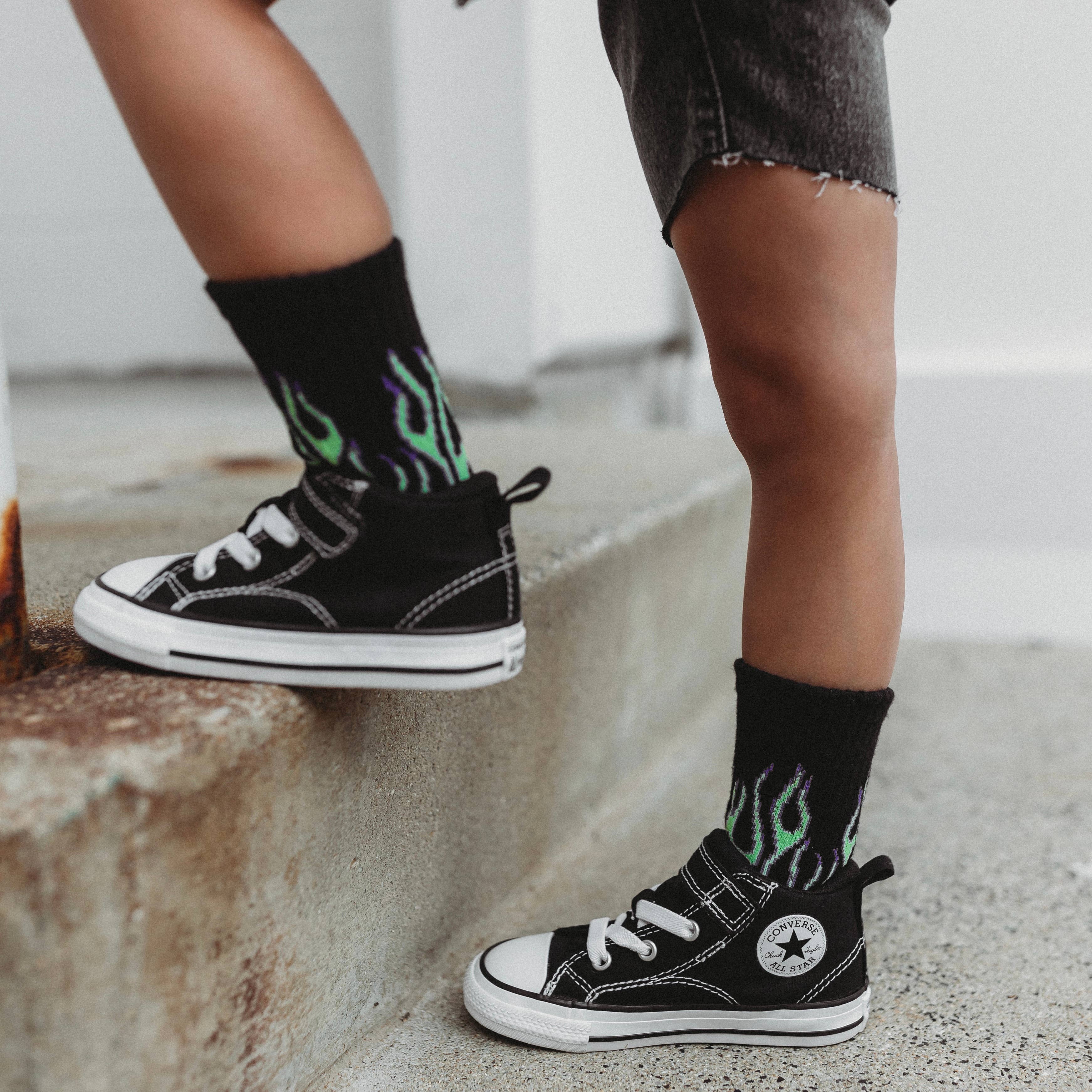 Kickin IT Up Graveyard Burnout Socks