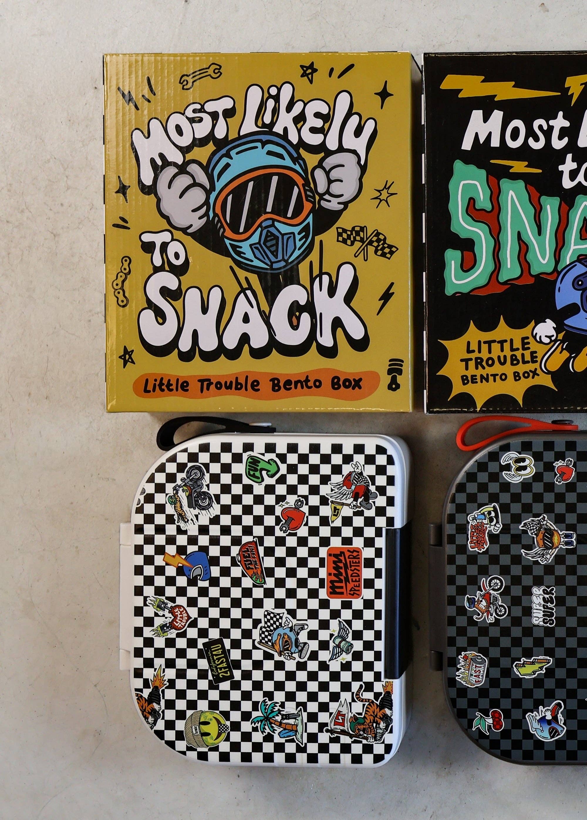 Little Trouble Kid's Checkered Bento Lunch Box