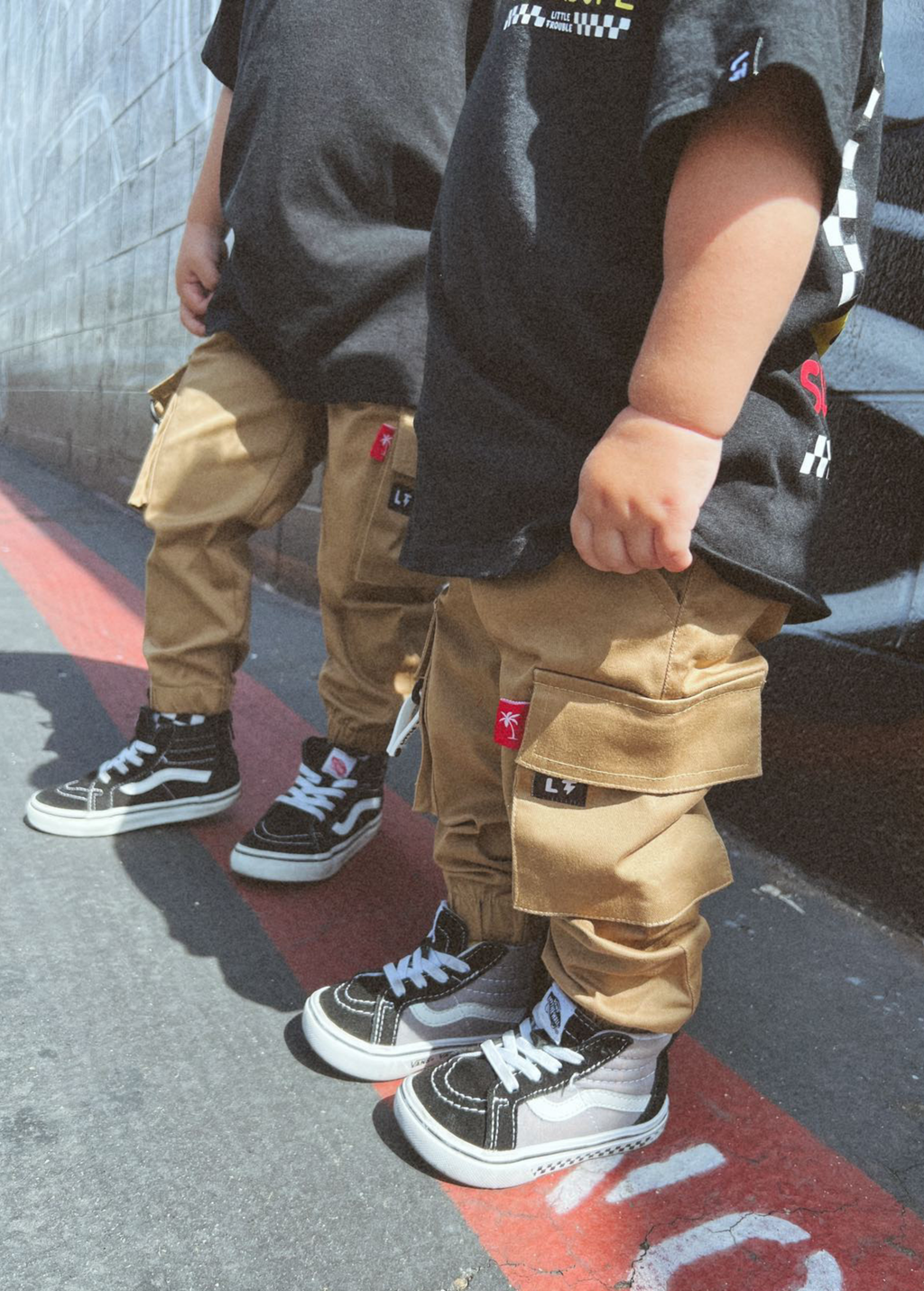 Little Trouble Khaki Cargos