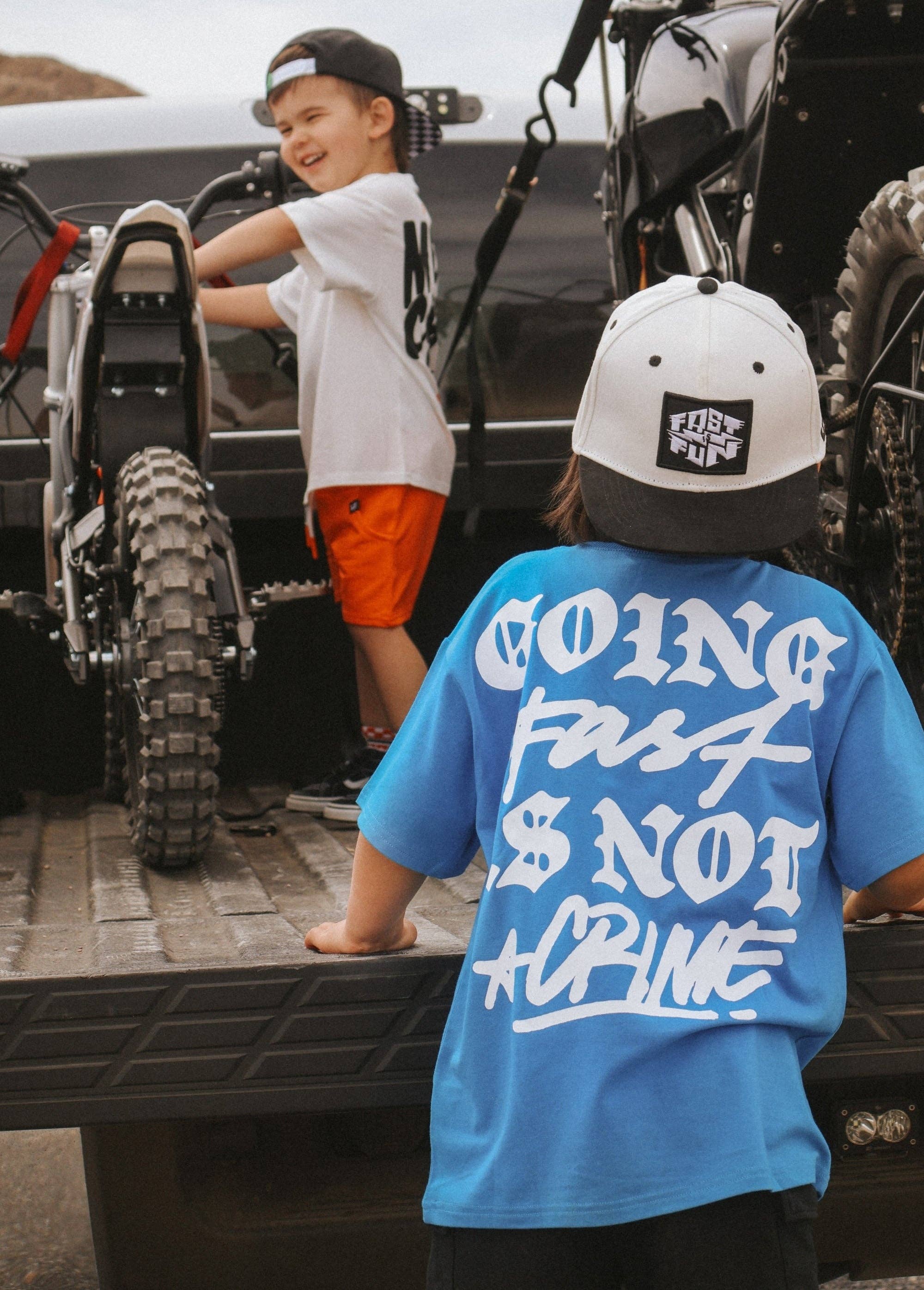 Little Trouble Going Fast Blue T-Shirt