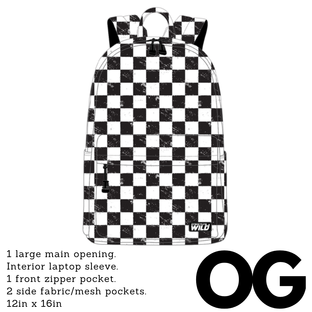 Strictly Wild Classic Checker Backpacks