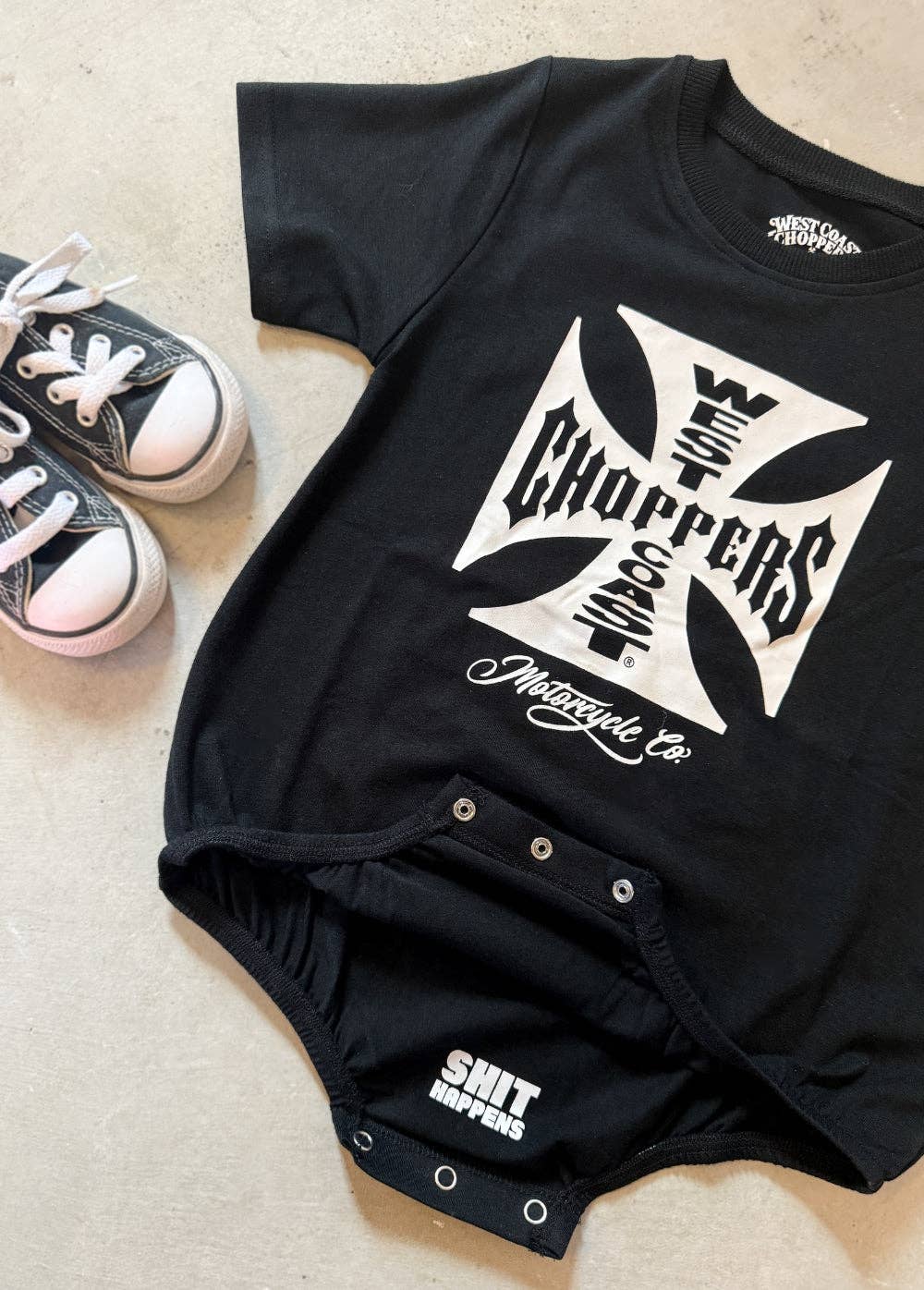 Little Trouble WCC Motorcycle Co Baby Romper