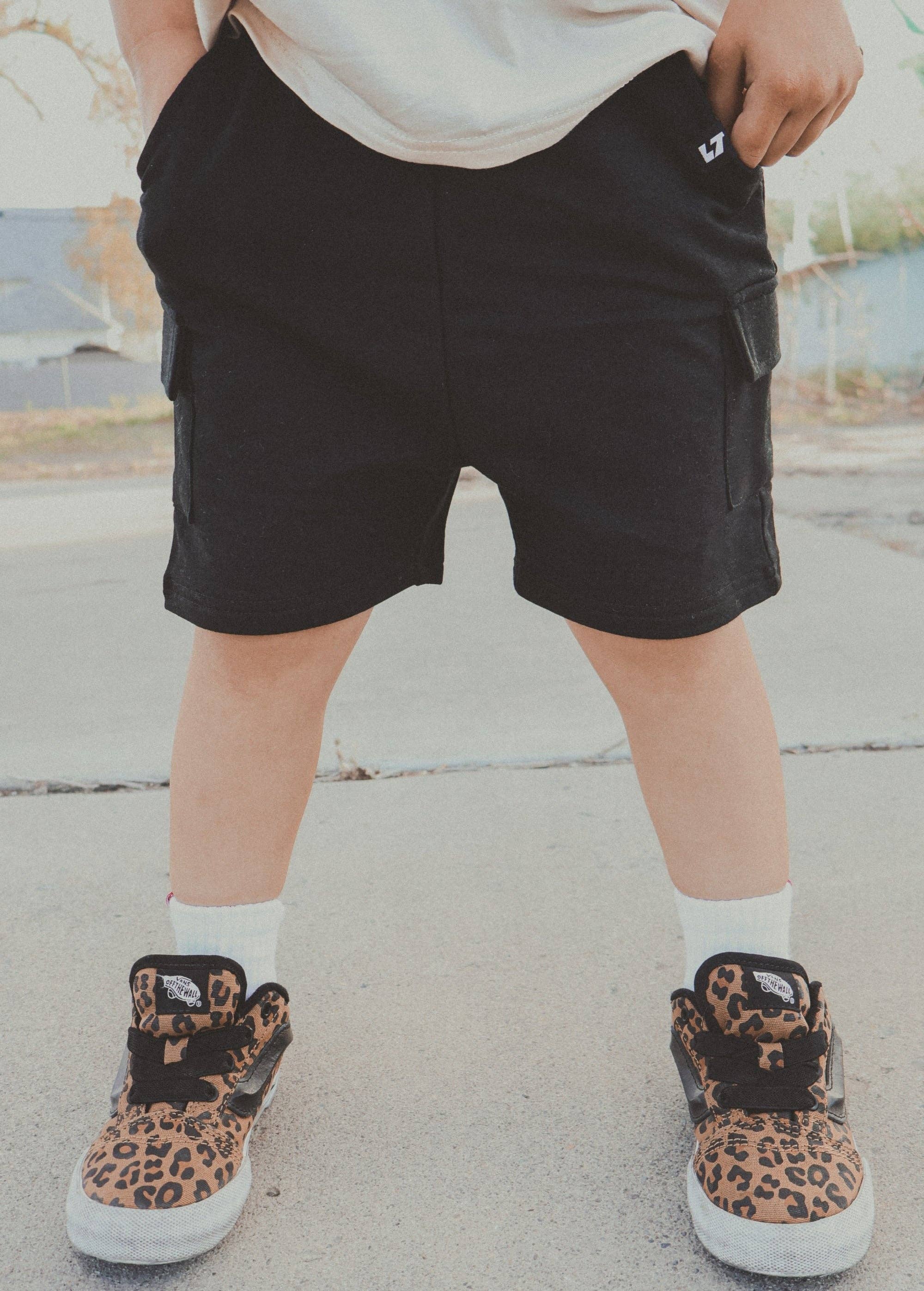 Little Trouble Everyday Black Cargo Shorts