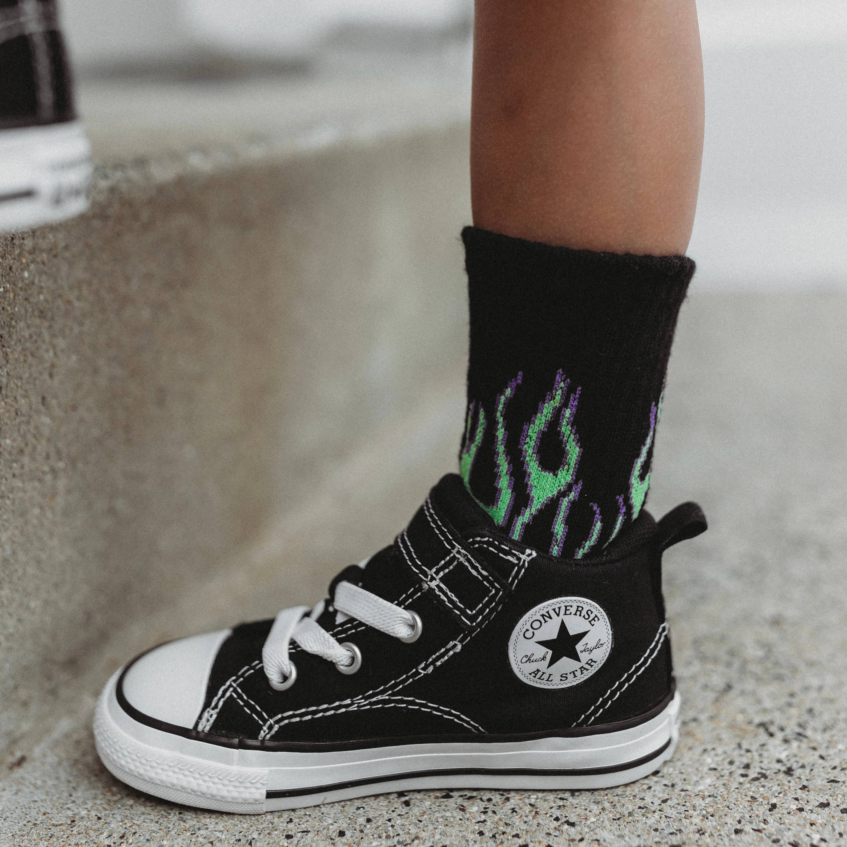 Kickin IT Up Graveyard Burnout Socks
