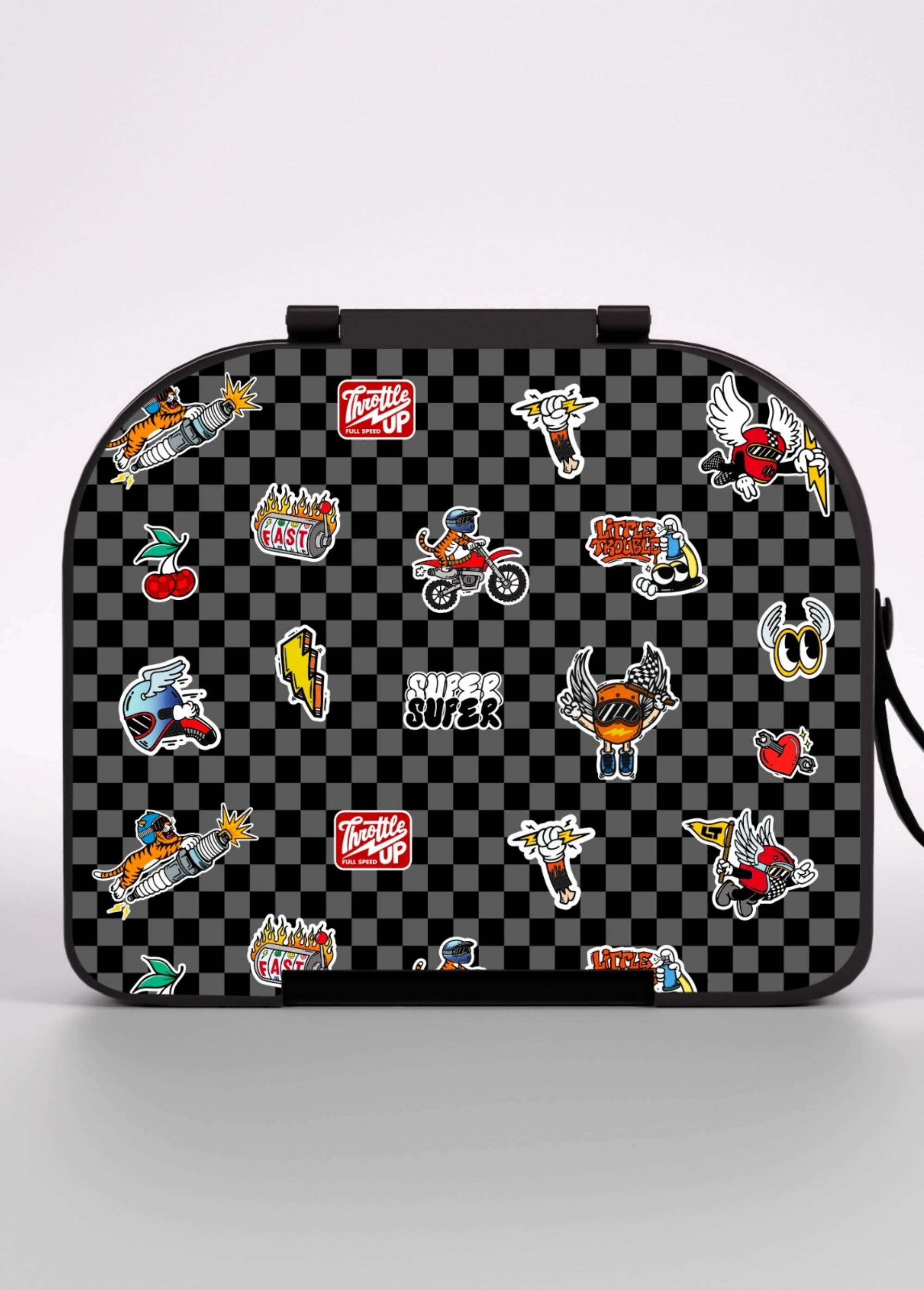 Little Trouble Kid's Checkered Bento Lunch Box