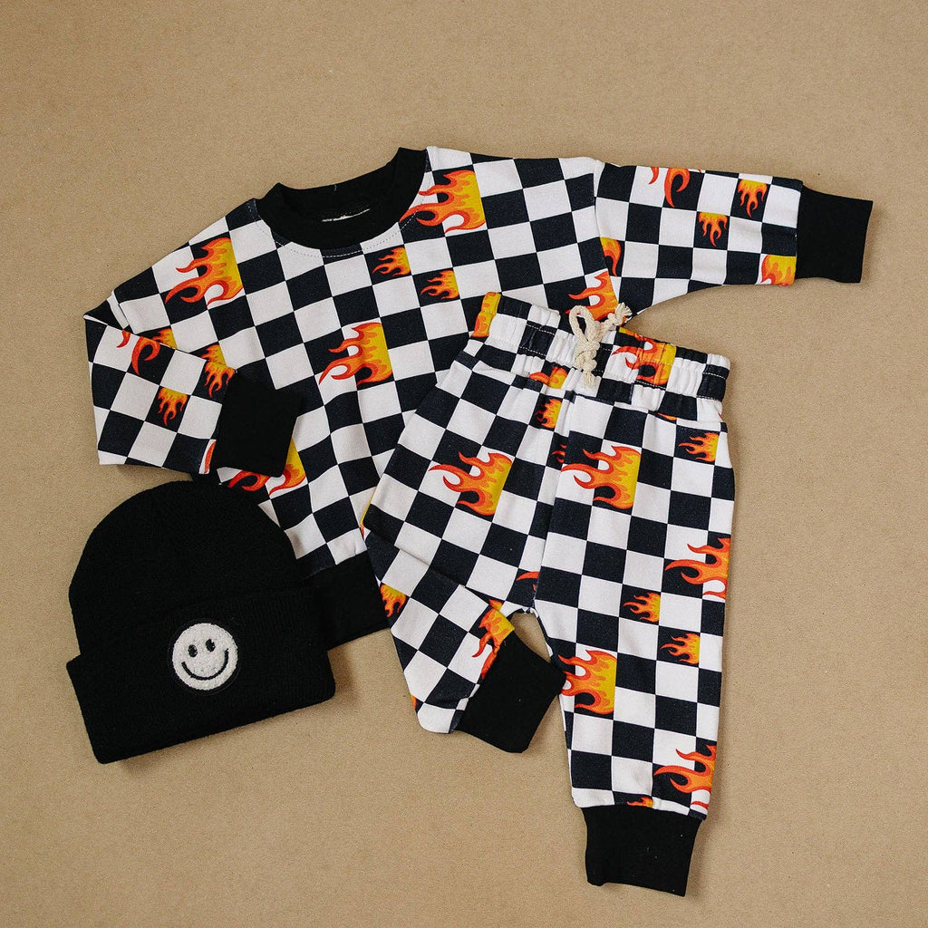 Lucky Panda Kids Jogger Set | Checker Blaze